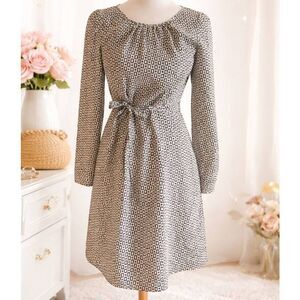 ANTHRO moncollet 100% silk long sleeve dress